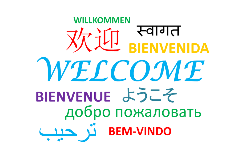 'welkom' in 10 verschillende talen